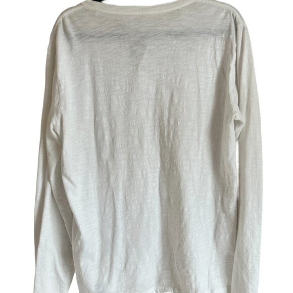 Lucky Brand White Long Sleeve Tee Sz M - Picture 2 of 6